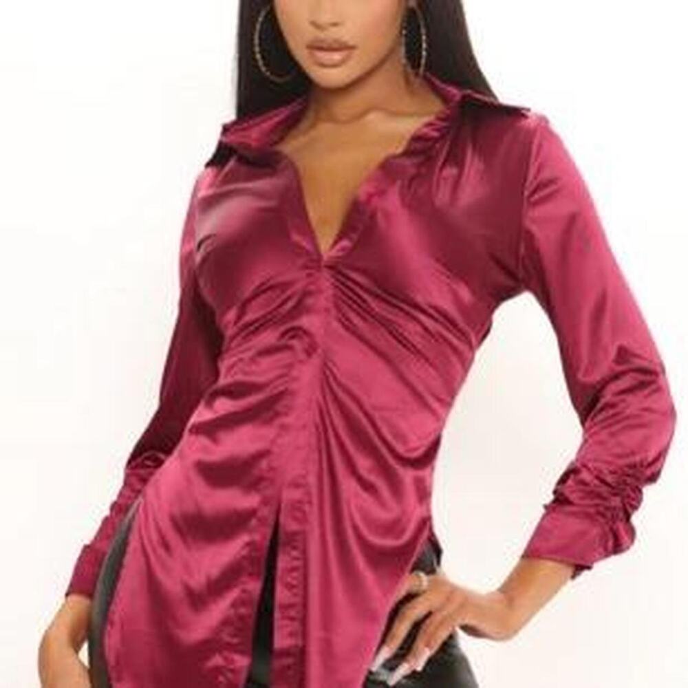 Fashion nova run this show Satin Blouse